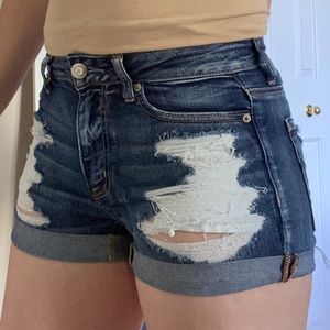 American Eagle distressed jean shorts